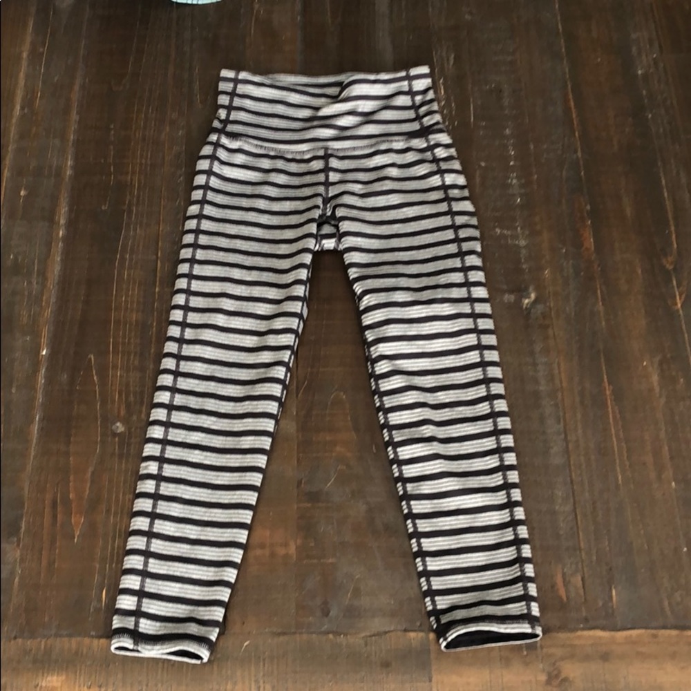 Athleta striped crop leggings